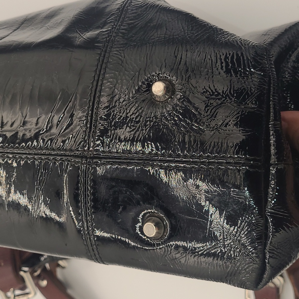 Pauric Sweeney Patent Leather Shoulder Bag. Made in Italy - Picture 6 of 11